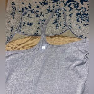 Lululemon grey tank top with built in bra